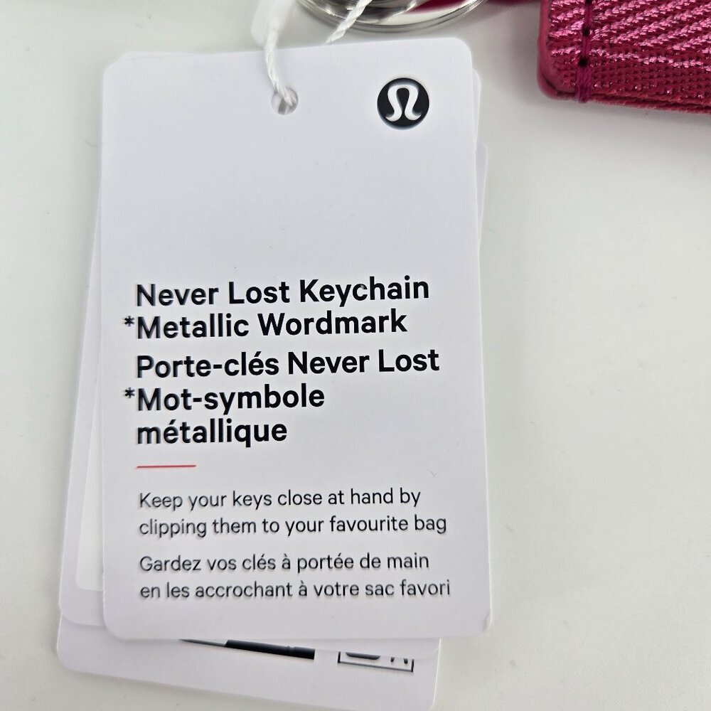 NWT Never Lost Keychain *Metallic Wordmark - Berry Rumble - Picture 2 of 3